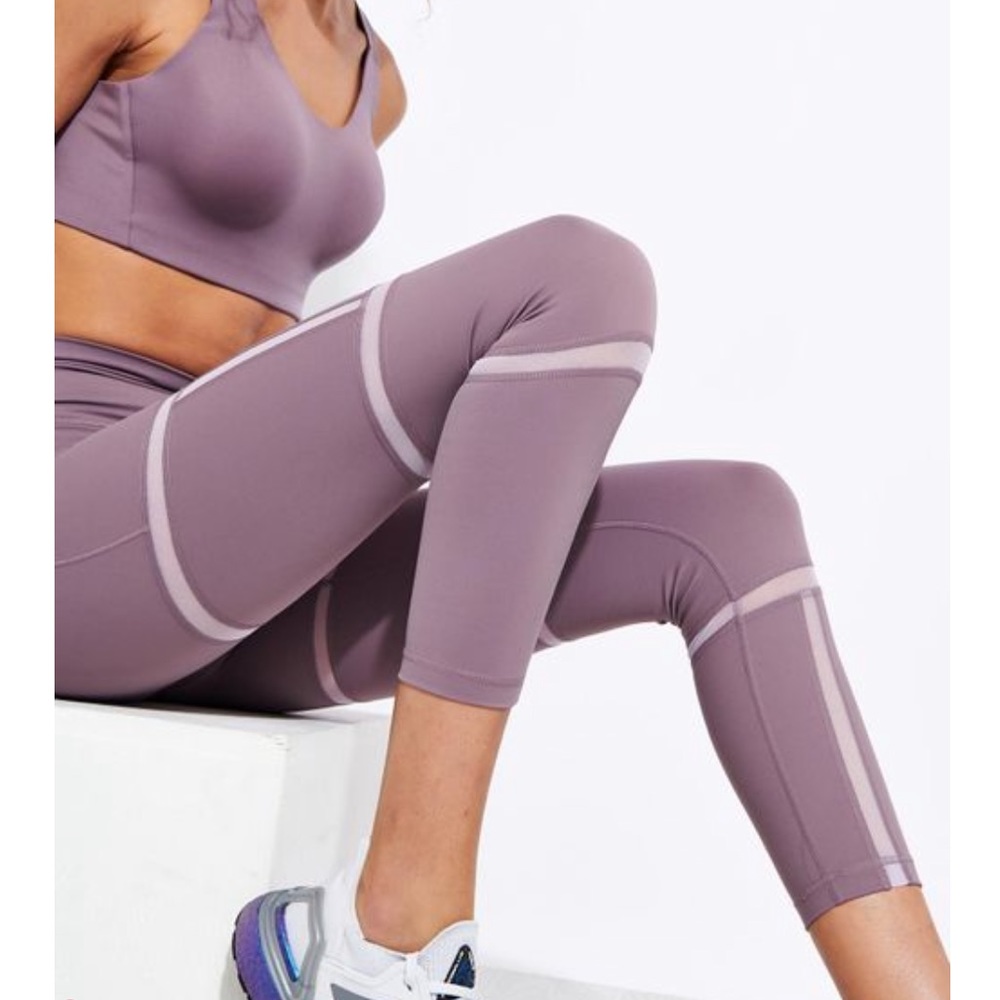 Adidas Believe This 2.0 Geo Mesh Tights - legacy purple